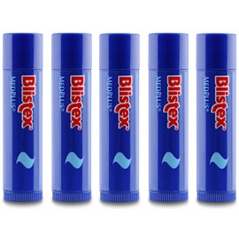 Blistex MedPlus Stick Lip Balm Strong Care Cracked Burning Dry Lustre Lips Pack of 5