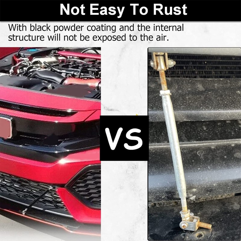 SZKAIDAG Universal 8"-11" Splitter Strut Rods, Adjustable Black Front Lip