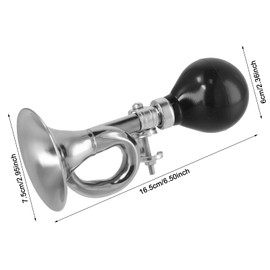 vesaneae Classic Bike Horn, Retro Clown Bugle Horn, 235 Steel Squeeze Clown Horn Air Horns for Bicycles Golf Carts Boats Motorcycles RV Cart Vehicles