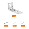 sourcing map L Corner Braces, 2Pcs 80x35x40mm - Stainless Steel