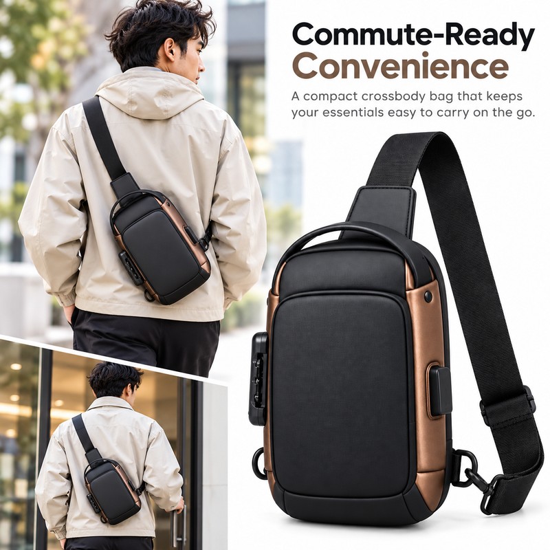 Men’s Sling Bag for Daily Commute – Oxford Crossbody Chest