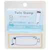 [Hanko] Twin Stamp/Drink Kamio Japan Stamp Notebook Decor Penetrating Stamp