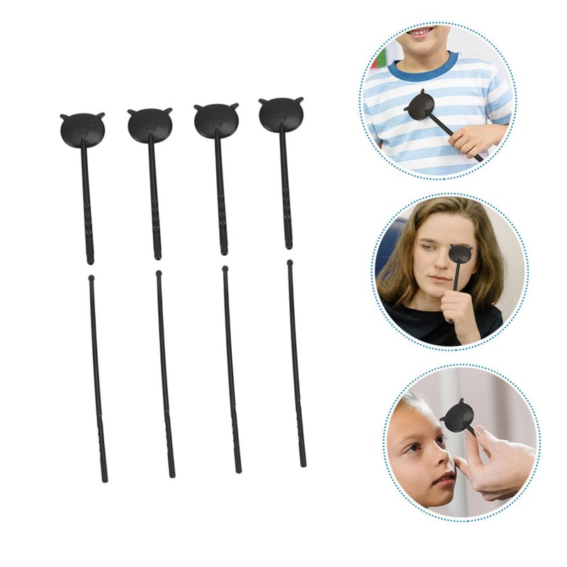 SAFIGLE 4 Sets Handheld Eye Occluder Vision Testing Tools Durable