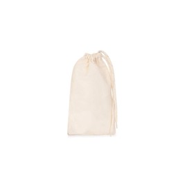 Bronta Mill Plain Natural 100% Cotton Drawstring Stuff Bags | Eco Friendly Storage Pouch | Beige - S - 30cm x 25cm