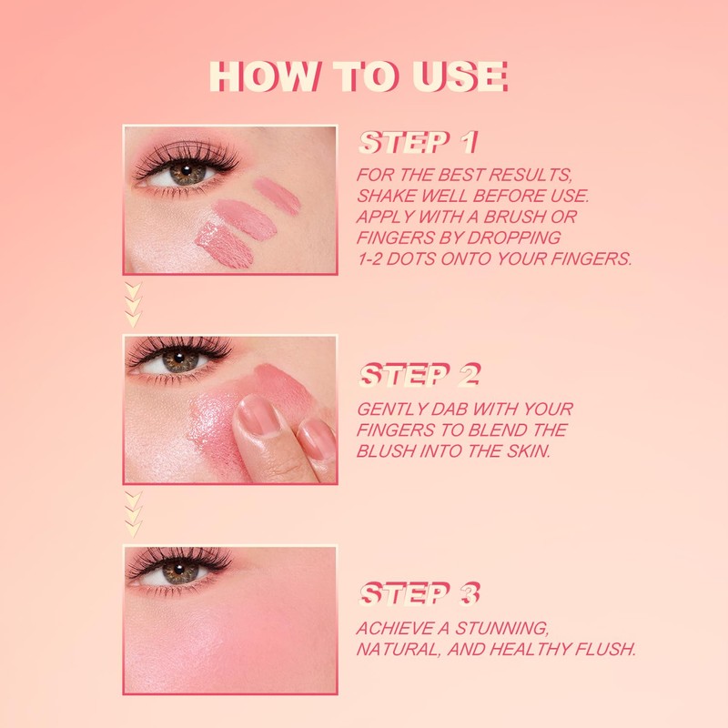 YOUNG VISION Liquid Cheek Blush -Soft Cream Rouge/Blusher Makeup, Buildable