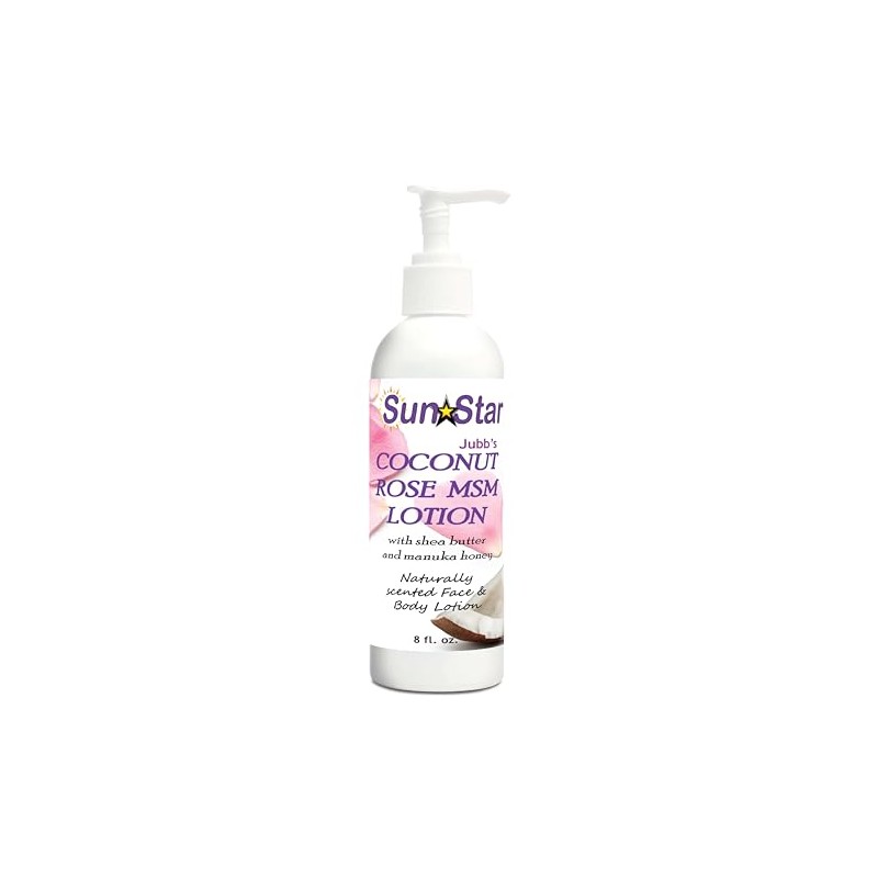 Sun Star Organics - Naturally Scented, Coconut Rose MSM Lotion