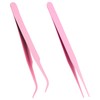 Tweezers for Crafting, 2 PCS Stainless Steel Sticker Tweezers Kit