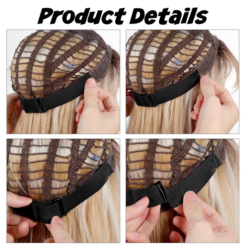 Guduling 10pcs Elastic Band for Wigs,Wig Band to Hold Wig