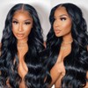 Fereowth 13x4 Lace Front Body Wave 18 Inches Wig Natural