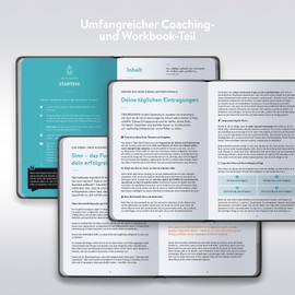 DRAN BLEIBEN Success Journal - for Goals, Focus, Self-Reflection, Mindfulness & Personal Development - DIN A5 (Start Version, Shiny Crystal)