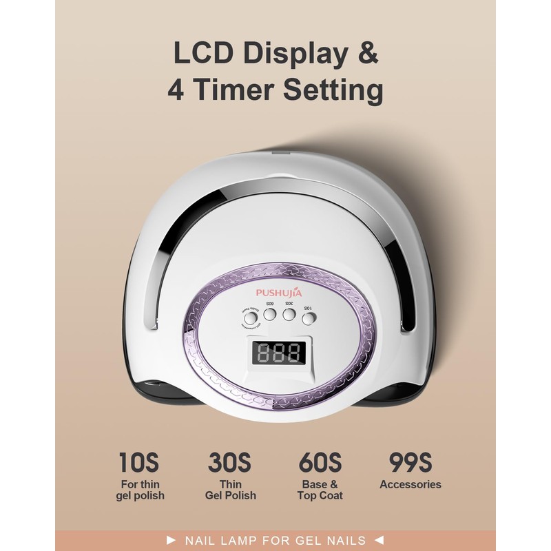 288W Professional Nail Lamp with 66 LEDs & Smart Sensor