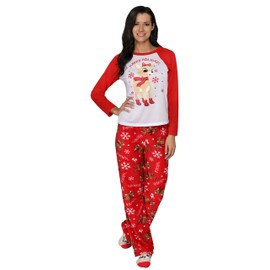Rudolph The Red-Nosed Reindeer Matching Family 3-Piece Pajama Sets Red Nose Included, Boy, Size - 4/5