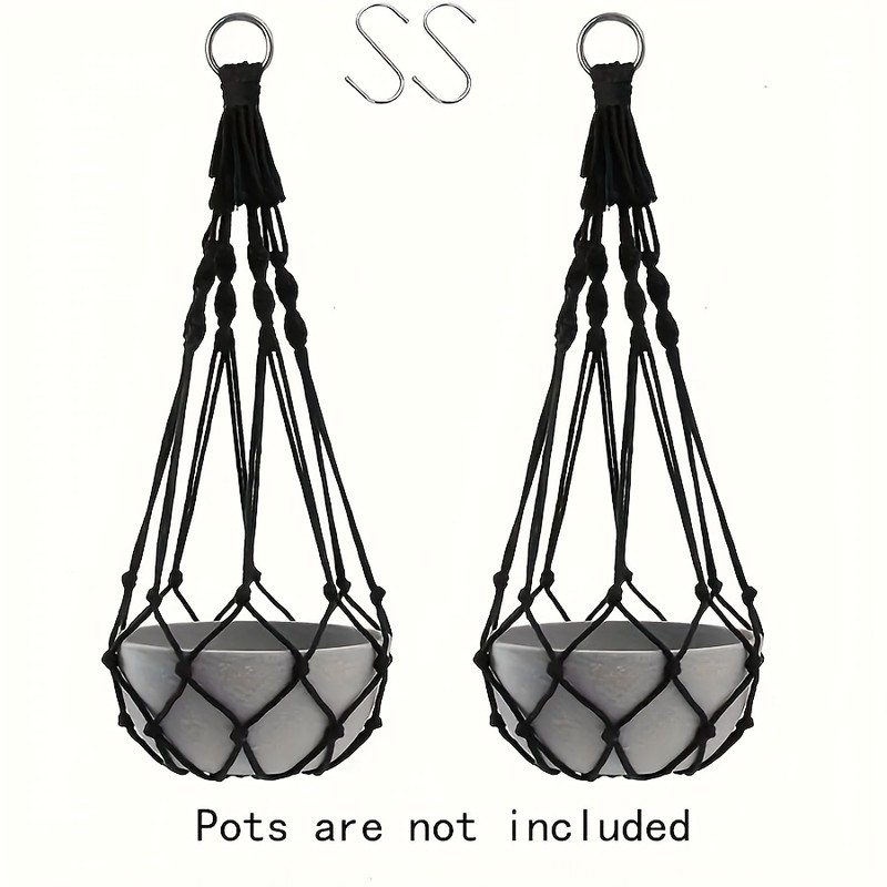 WeedGuard Outdoor Plant Hanger Macrame – Handcrafted Bohemian Holder with