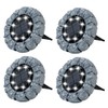 Bell+Howell Disk Lights Solar Ground Lights Stone Dark Gray -Upgraded