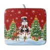 Christmas Snowman Dish Drying Mat for Kitchen Counter,Christmas Tree Winter