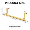 RETON Pack of 3 Kitchen Towel Racks, 23 cm Tea