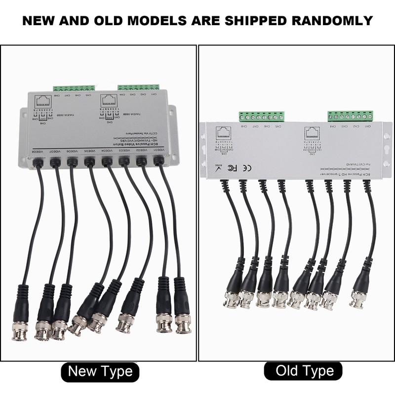 8CH HD BNC Male To UTP Cable Transceiver Adapter CCTV