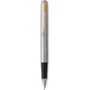 PARKER Jotter Fountain Pen, Stainless Steel Shaft with Gold Trim,
