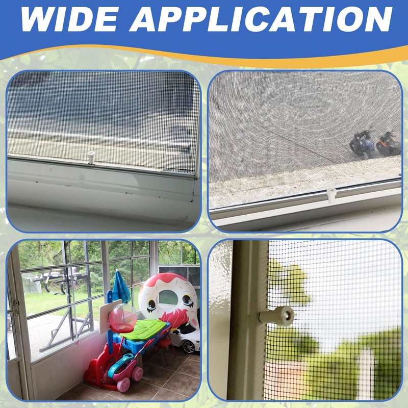 12 Packs Window Screen Plunger Latches with Caps, Aluminum Window