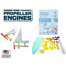 Weico Rubber Band Powered Propeller Engines Kit Science DIY Puzzle Assembly