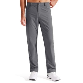 Libin Men's Golf Pants Casual Stretch Work Pants 30" Lightweight Comfy Trousers with Pockets, Dark Grey, 36W×30L