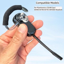 Aginkgo CS540 Eartips Set, Ear Hook Loops, Comfortable Ear Tips Foam Spare Ear Gels Secure Fit for Plantronics CS540 Savi W440 W740 W745 WH500 Headset 9pcs in a Box (Medium)