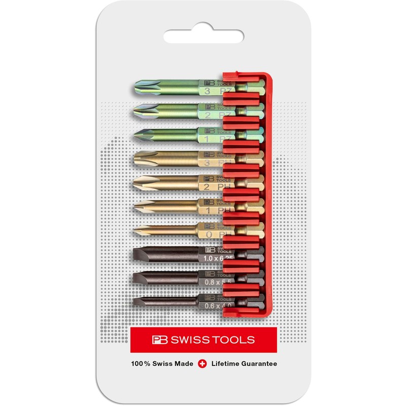 PB Swiss Tools Phillips Flat Pozidriv Bit Block PB E6.701