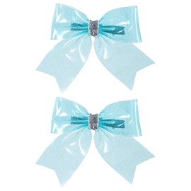 PVC Hair Bow Clips Cute Glitter Hairpins Girls Teens Alligator Hair Accessories for Summer Beach Seaside Party, Blue