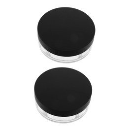 VICASKY 2pcs Refillable Travel Powder Box for Loose Makeup Round Container Puff Holder Versatile Case for Face Powder for Home Office and Travel Use
