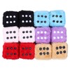 6 Pairs Car Rearview Mirror Hanging Plush Dice with Dots