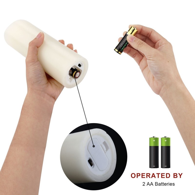 Enpornk Flameless Candles Flickering LED Candles Set of 12 (D:2.2"