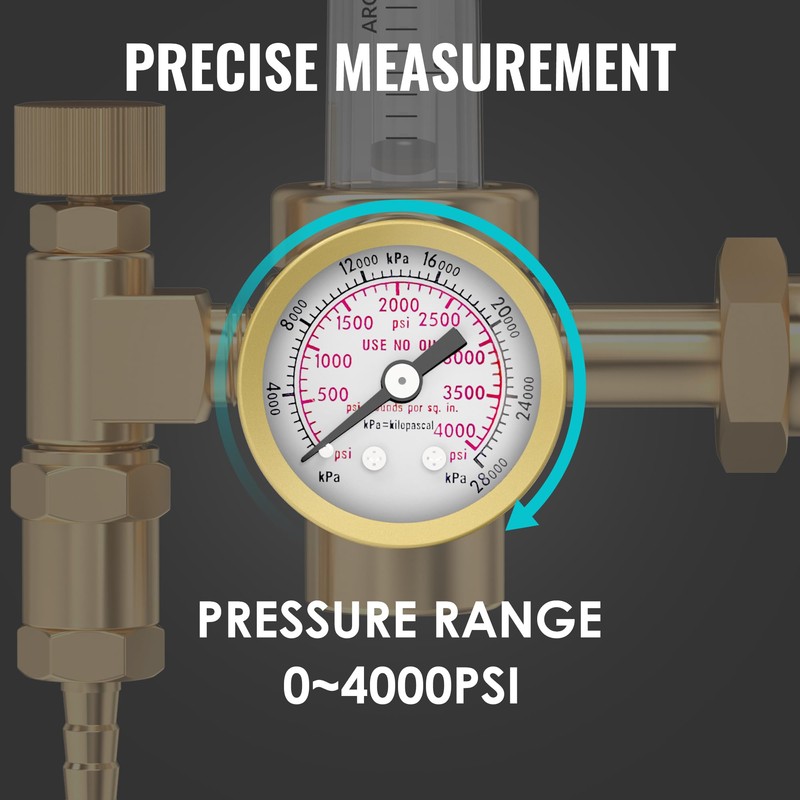 bestarc Argon/CO2 Mig Tig Flow Meter Gas Regulator Gauge Welding