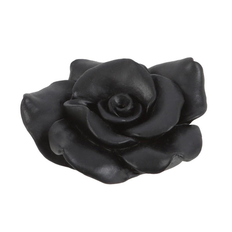 Black Rose Incense Holder - Gothic Stand for Ritual Space