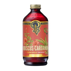 Portland Syrups Hibiscus Cardamom Syrup - Craft Exquisite Cocktails, Mocktails, Tea, Soda, Coffee Drinks, and More - 12 oz with 12 Servings (Pack of 1)