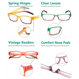Eyekepper 12-Pack Reading Glasses for Women Spring Hinges Pattern Design Readers Glasses Ladies +0.00