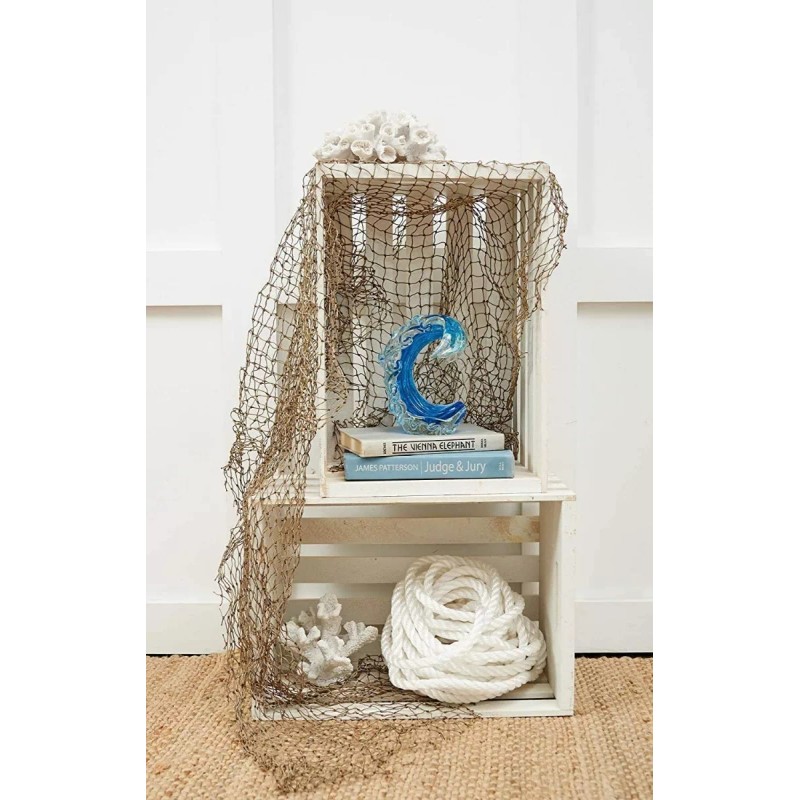 Beachcombers Cristal Soplado Escultura Arte Decorativo Centro Mesa Ola