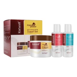 Mascarilla Tratamiento Capilar de Colágeno Karseell 100ml + Shampoo70ml + Acondicionor 70ml - Mini Kit Travel set