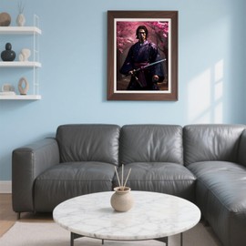 UIBDVKS Japanese DIY Under The Cherry Blossoms Diamond Painting, Paint by Numbers for Beginners, Full Round Diamond Art Kits for Room Decor Bathroom Decor 12x16 inch