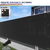 5' x 25' Privacy Fence Screen in Black with Brass