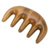Scalping Massage Comb Handheld Green Sandalwood Massager Wide Tooth Scalping