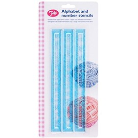 Tala Alphabet and Number Icing Stencil, Full range of Upper and Lower Case letters for decorating / personalising you freshly baked goods