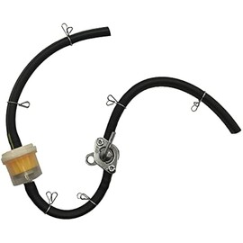 Gas Fuel Hose Oil Filter Clamps Inline Fuel Shut Off Valve Petcock Petrol Switch for 50cc 70cc 110cc 125cc 150cc 250cc Mini bike Dirt bike Pit bike Tao Tao Motorcycle Scooter Quad ATV and Go Karts