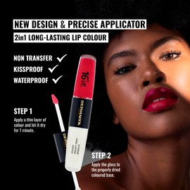Dermacol NEW 16-Hour Lip Colour, Highly Pigmented Glossy Lip Stain, Two-Phase Lip Plumper Gloss, Kissproof Lip Makeup Products with Matte and Glitter Finish, n. 20, Secret Lovespell