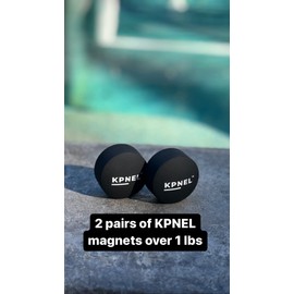 KPNEL 2 Pairs of Heavy-Duty Magnetic Outdoor Patio Curtain Weights, Durable Silicon Encased, Shower Curtain Weight, Flag Weight, 2 Pairs Over 1 lbs. (Matte Black)