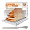 Aromfentu Adjustable Bread Slicer Guide for Homemade Bread with Stainless