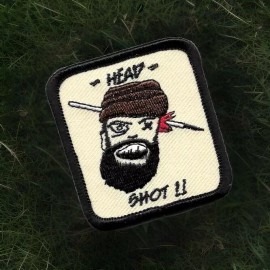 Sniper Head Shot Patch Embroidered Fits For VELCRO® BRAND Loop Fastener