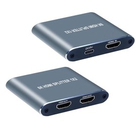 Bytecc 8K HDMI 2.1 1x2 Splitter (Black 8K 1 in 2 Out)