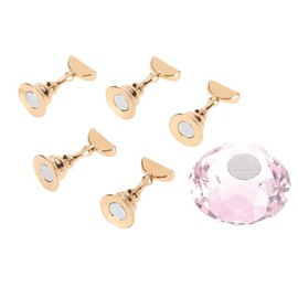 3 Colours Magnetic Nail Art Display Stand Oval Crystal Practical Stand with Alloy Holder for Arts and Crafts Manicure