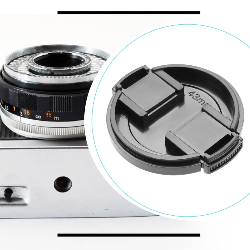 Create idea Pack of 2 43 mm Lens Cap Snap-on