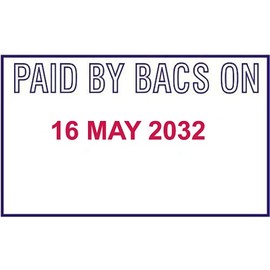 Self Ink Rubber Stamp Dater Stamp Size for Solicitors, Financial Advisors Stock Rubber Stamp- 41 x 24 mm (Paid by Bacs On)